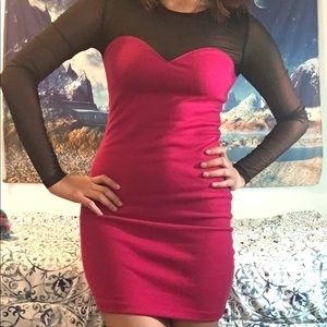 Sexy and bold sheer cocktail dress